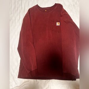 Carhartt Burgundy Long Sleeve Tee